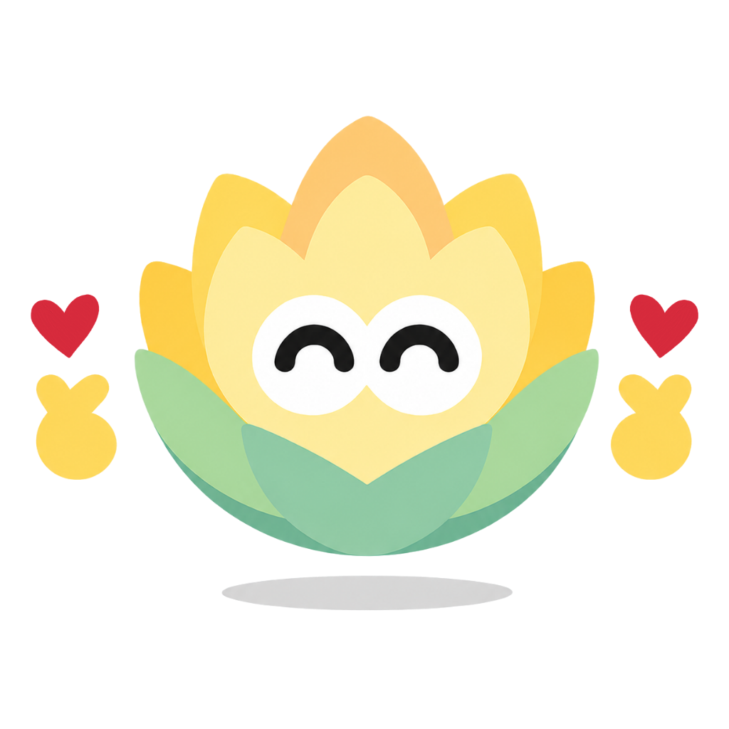 Daybreak mascot with hearts